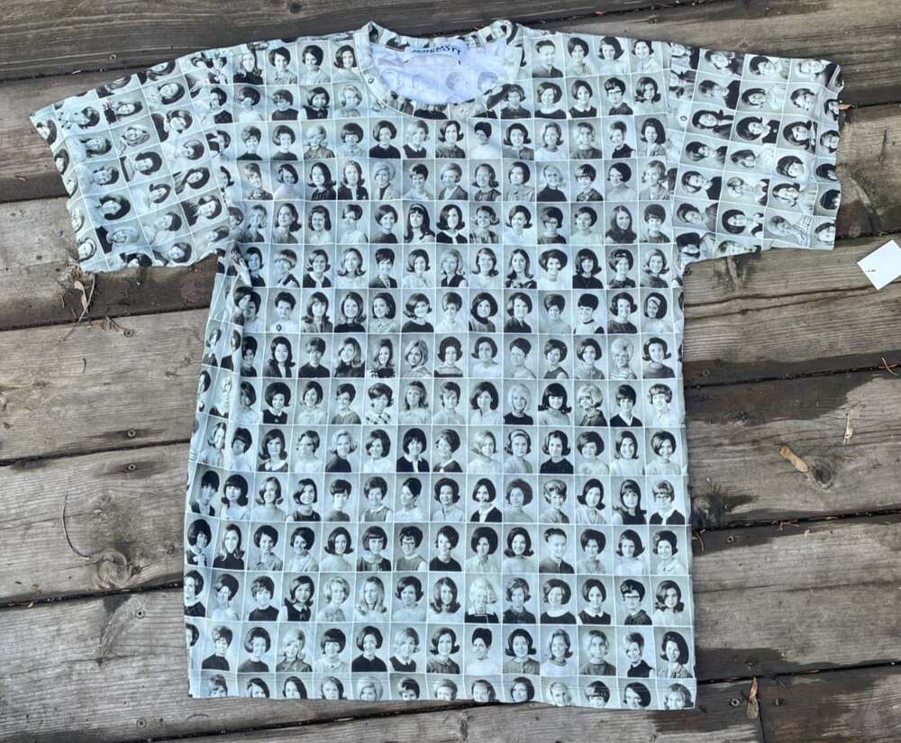RARE Jeremy Scott 'Yearbook School Portraits' AOP Shirt Large
